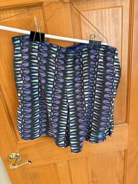Speedo Swim Trunks Black Purple Green Mens Size Large